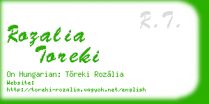 rozalia toreki business card