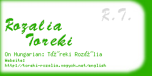 rozalia toreki business card